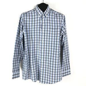 Eddie Bauer Long Sleeve Button Down Shirt Men's Medium Plaid Relaxed Fit Casual